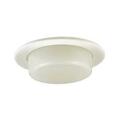 Jesco Lighting Group 4 in. Low Voltage Dropped Dish Shower Trim with Frosted Opal White Glass TM410WH